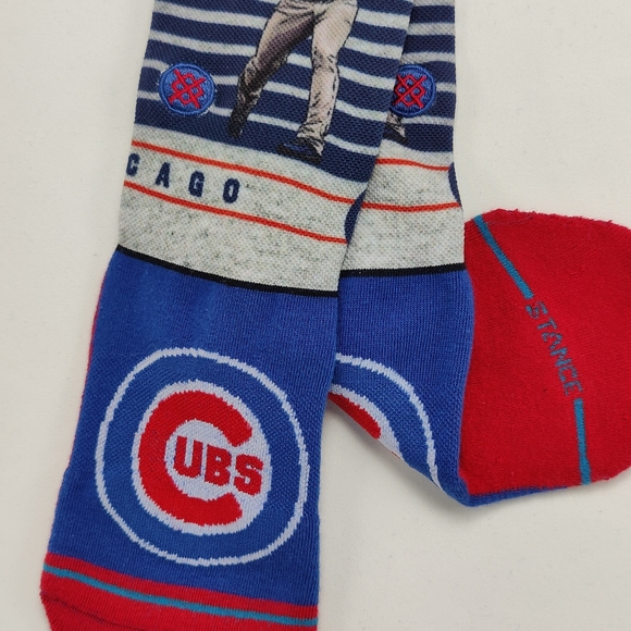 NWT Stance x MLB St Louis Cardinals JAVIER BAEZ BIG HEAD Crew Socks size M 6-8.5 - Picture 3 of 12